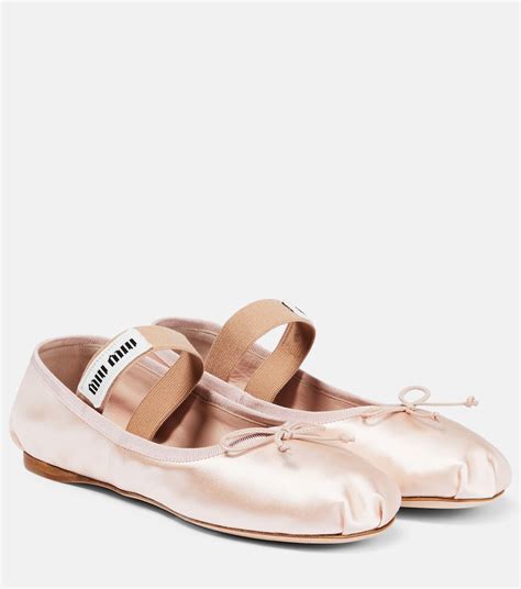 miu miu pink satin ballet flats|ballet flats worth money.